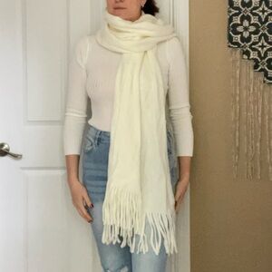 Oversized Cream Scarf